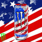Monster Energy Ultra Red White & Blue Razz Zero 16 oz