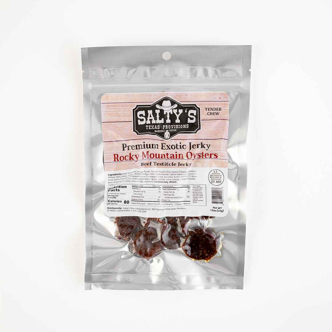 Salty's Premium Exotic Jerky - Rocky Mountain Oysters