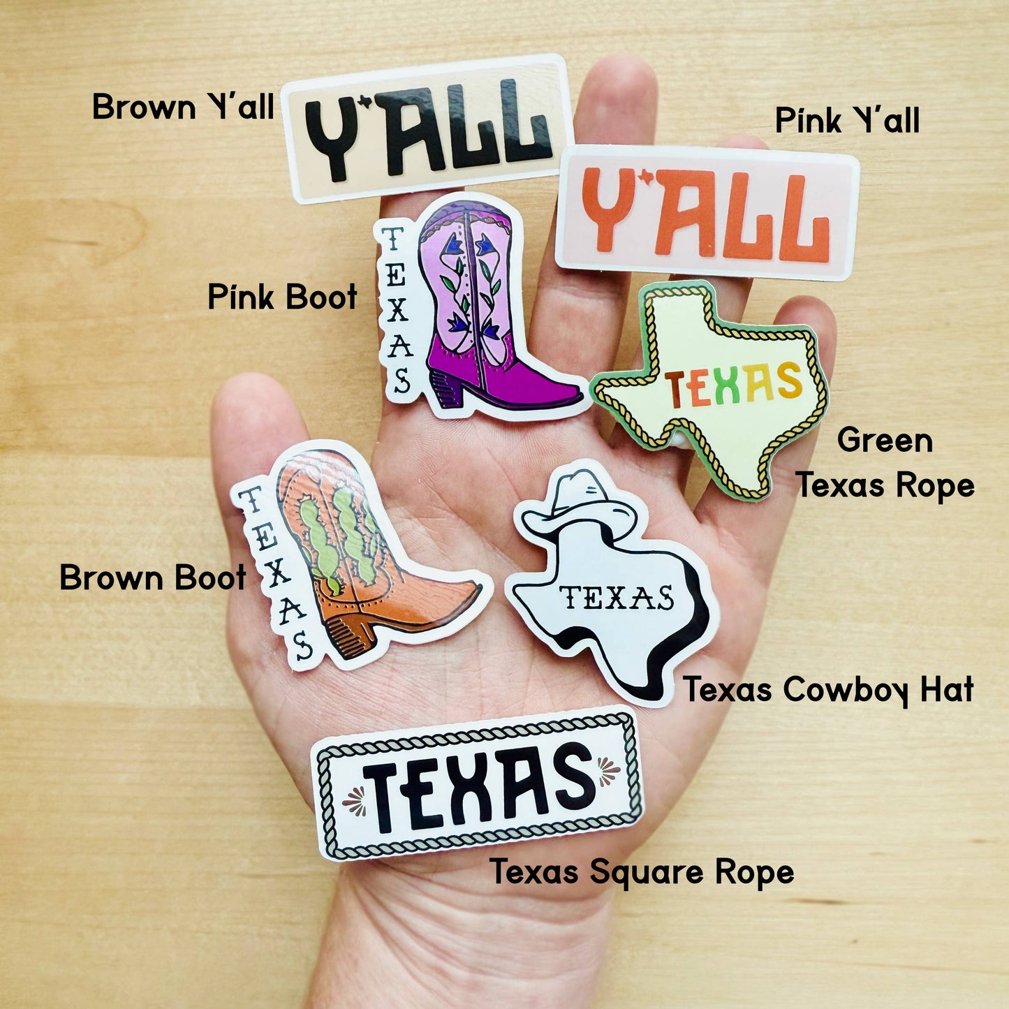 Mini Western Texas Stickers - Cowboy Hat - Boot - Texas Gift