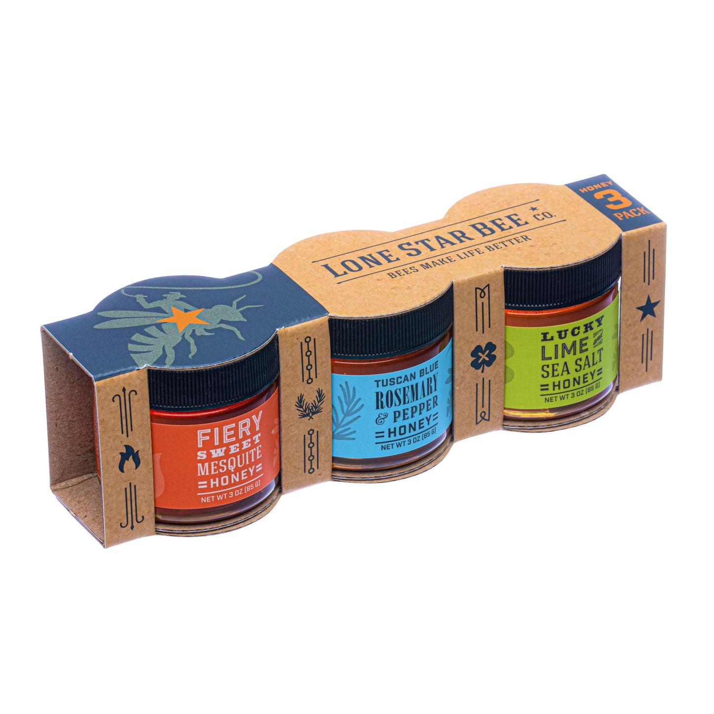 INFUSED Honey 3-Pack (3oz Jars) - Salty's Texas Provisions
