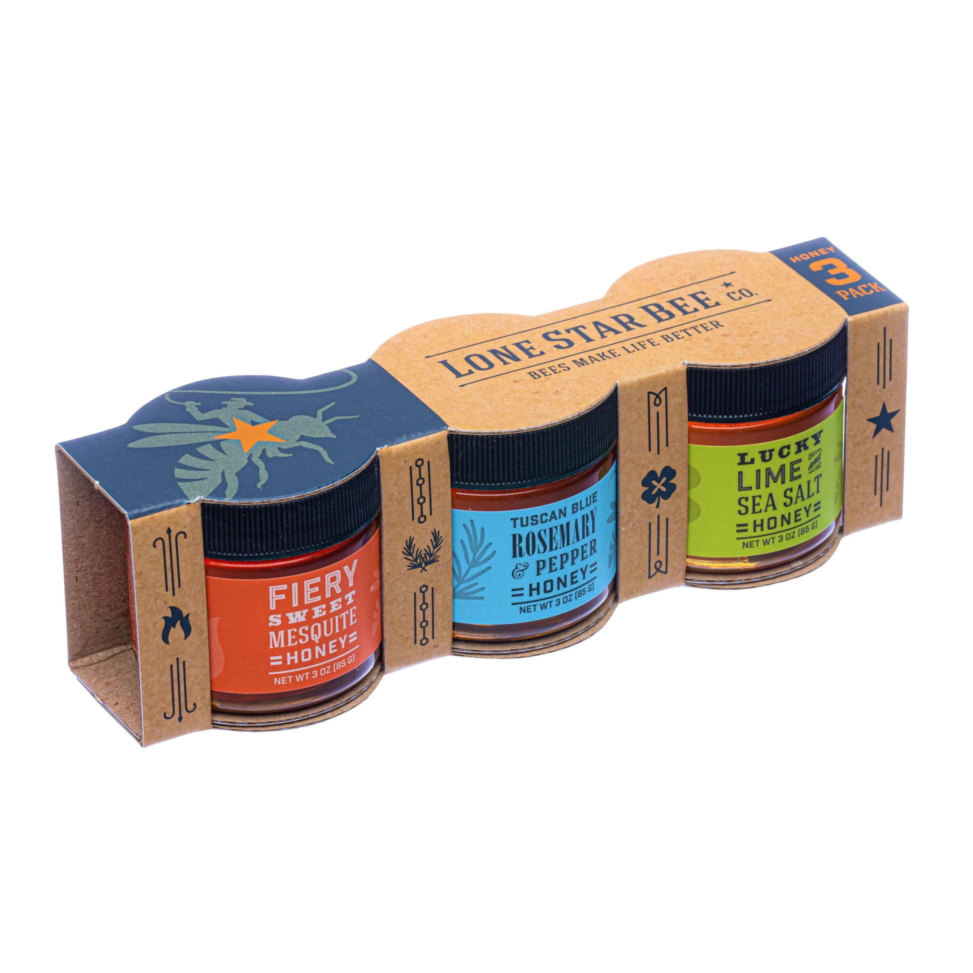 INFUSED Honey 3-Pack (3oz Jars) - Salty's Texas Provisions