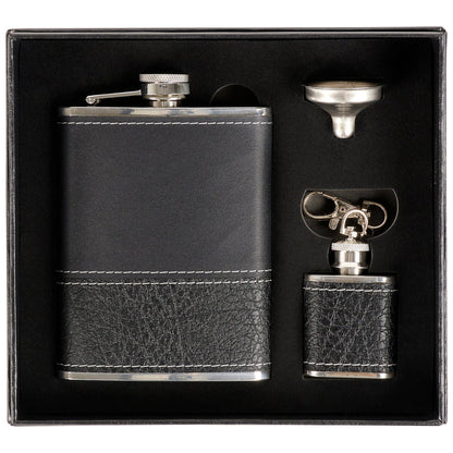 Black Grained Flask Set