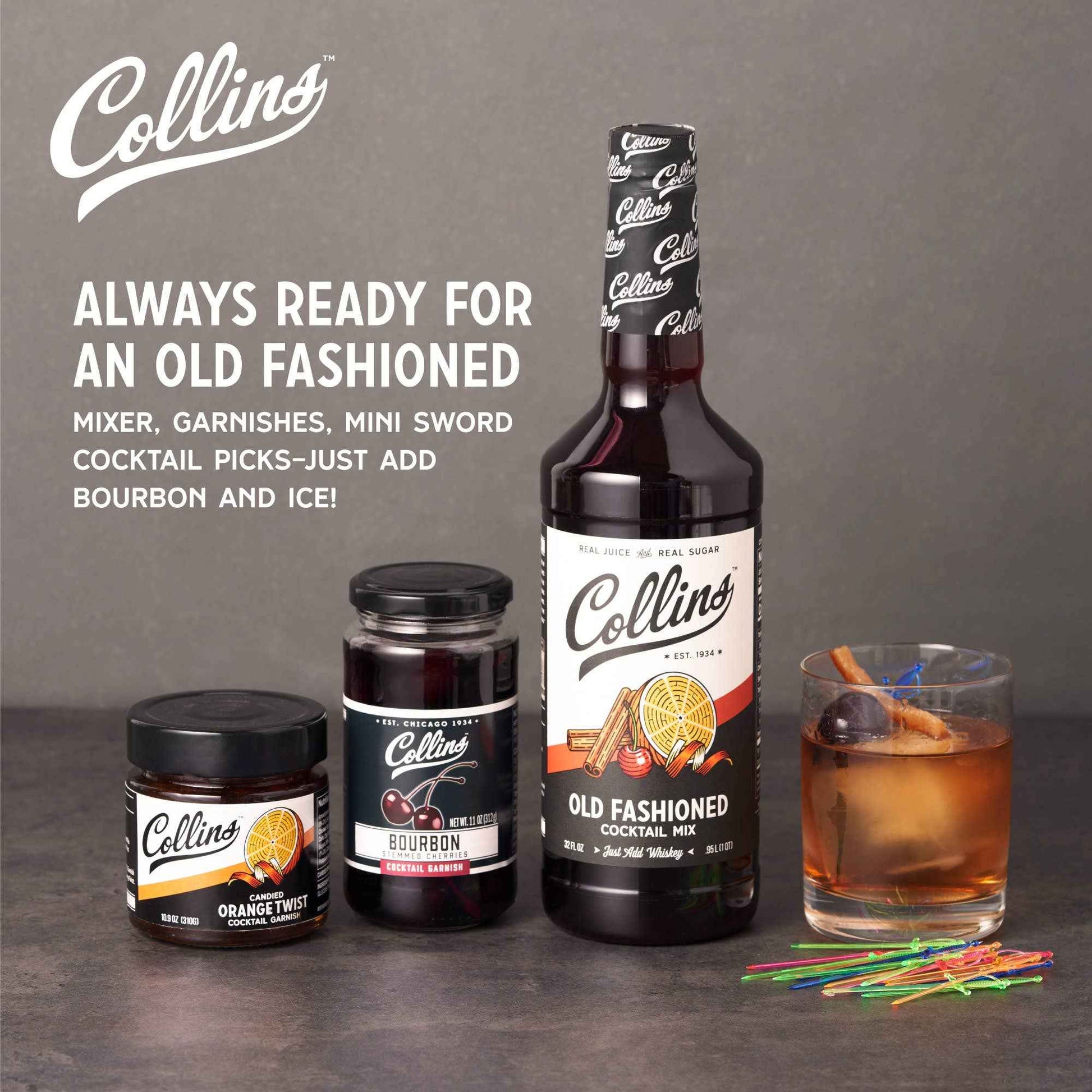 All in 1 Old Fashioned Whiskey Cocktail Kit Set of 4