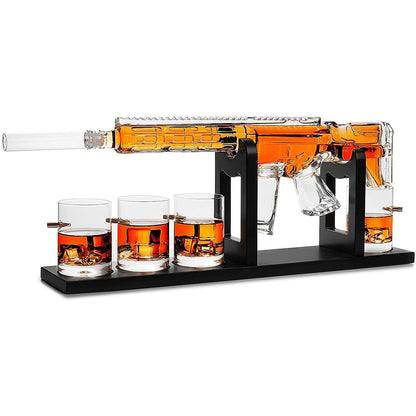 AR15 Whiskey Gun Decanter Set 1000 ml & 4 Bullet Glasses