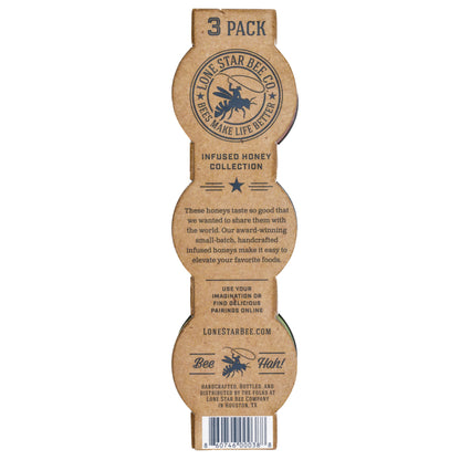 INFUSED Honey 3-Pack (3oz Jars) - Salty's Texas Provisions