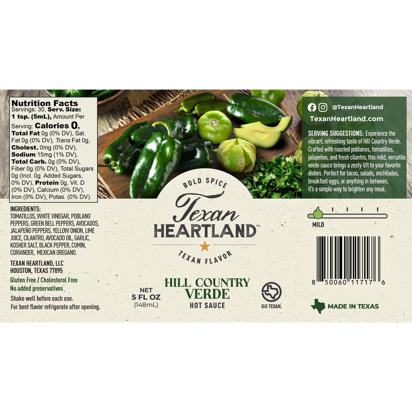 Hill Country Verde Hot Sauce