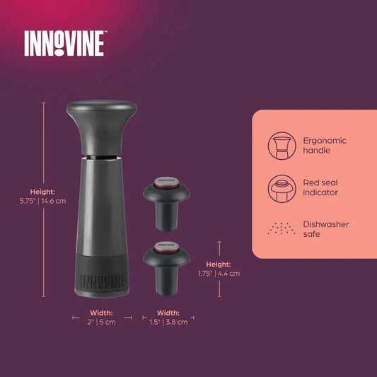 Vacuum Pump Wine Saver in Graphite