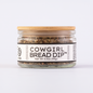 2oz jar of Cowgirl Bread Dip™ with bamboo lid, filled with herb and spice blend from Texas Salt Co.